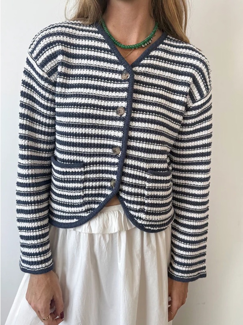 Ciao lucia herta stripe knit jacket